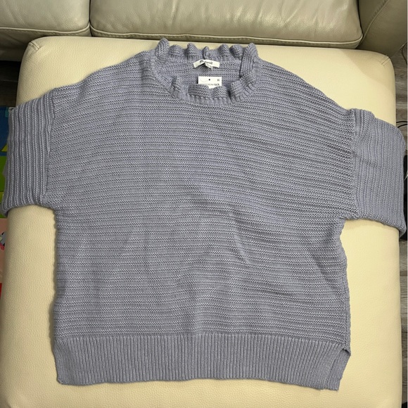 NWT - Madewell Women’s Merino Wool Blended Ruffled Collar Sweater - Size XL - Picture 4 of 9